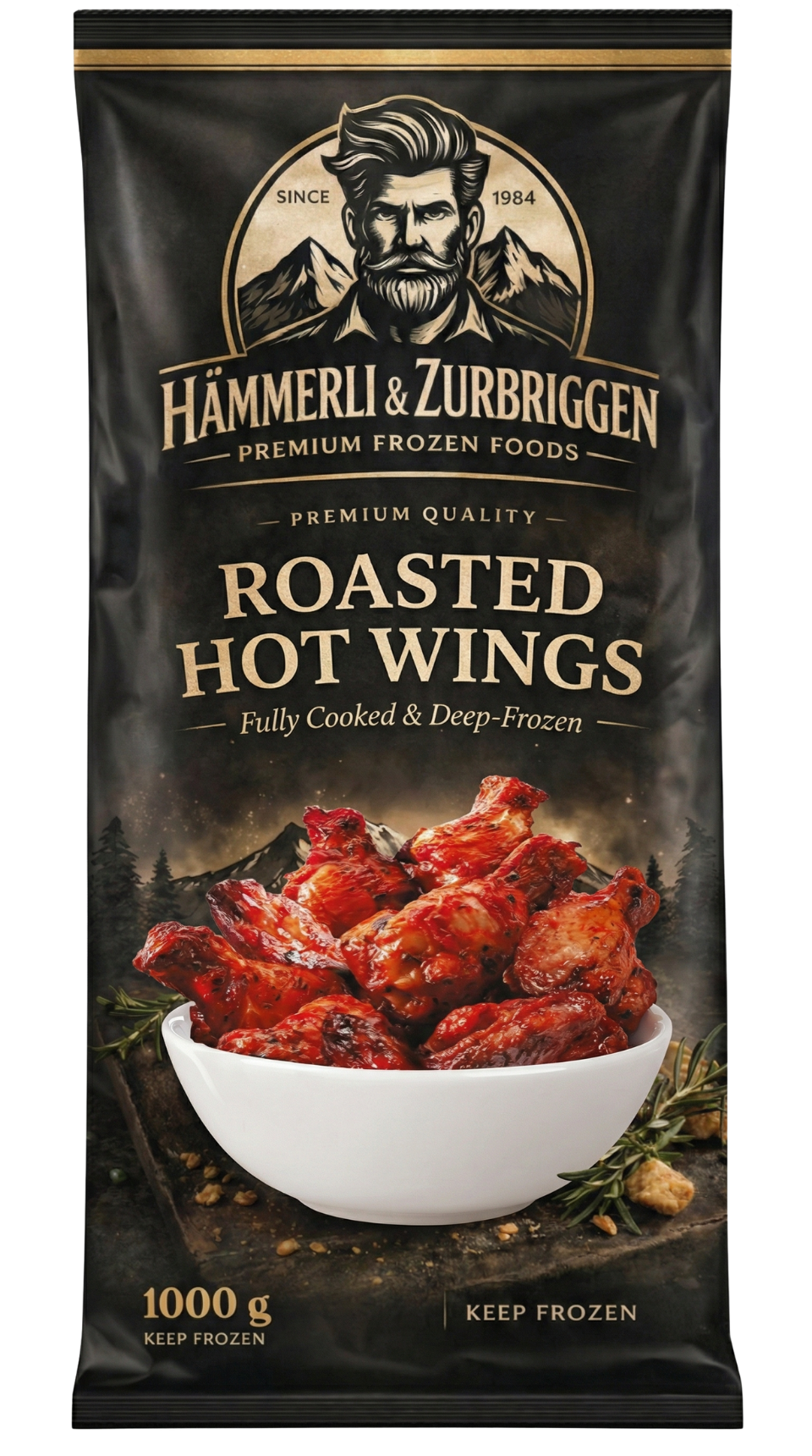 Roasted Hot Wings — Fully Cooked & Deep-Frozen