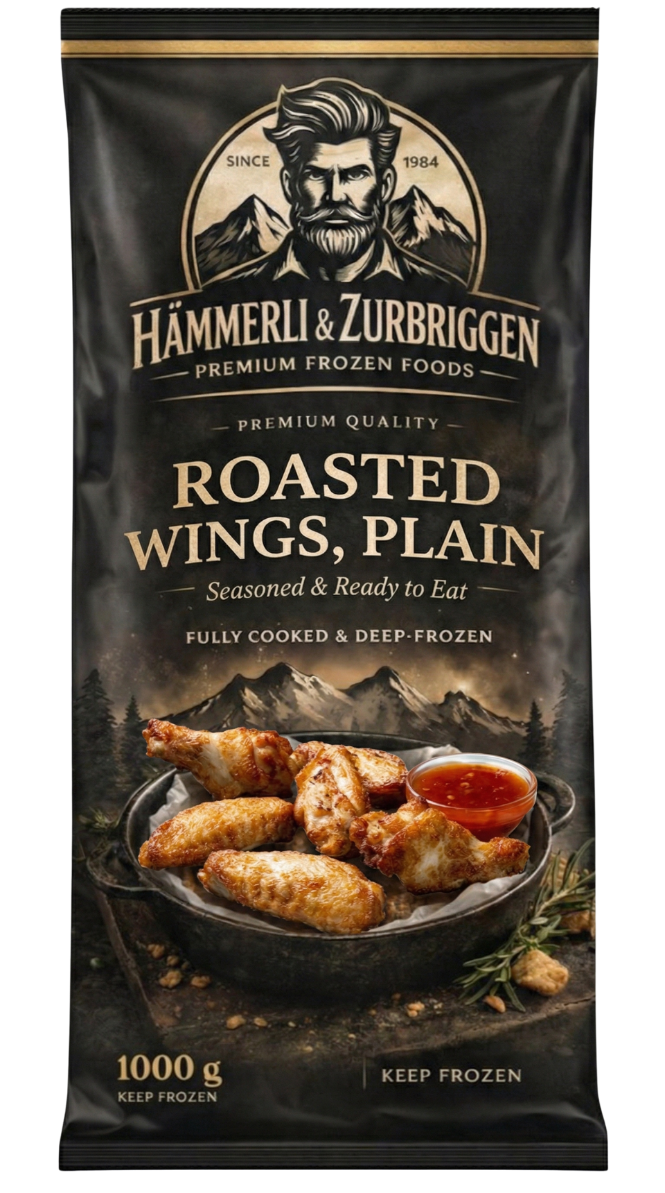 Roasted Wings, Plain — Seasoned & Ready to Eat