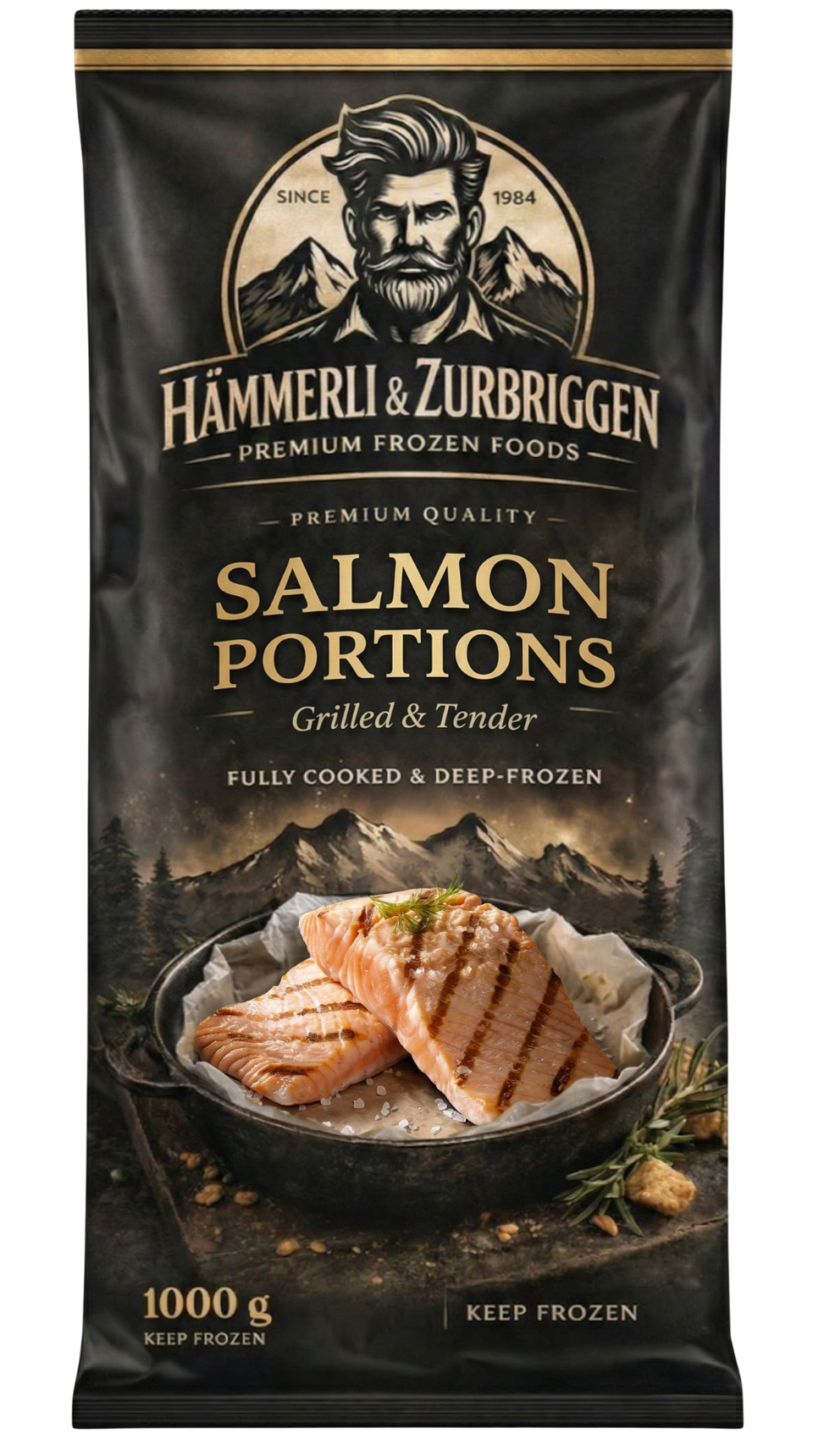 Salmon Portions — Grilled & Tender
